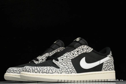 Black 1 Jordan Cement OG Retro Low 0724